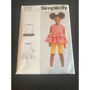 00615 - Simplicity Childrens Dress Cropped Legging Sewing‎ Pattern R11062 Sz 3-8